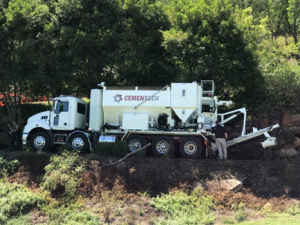 Cemen Tech volumetric concrete mixer landscaping