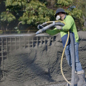 Dry mix shotcrete gunite