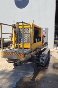 concrete pump on tracks
