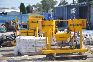 Chemgrout with material